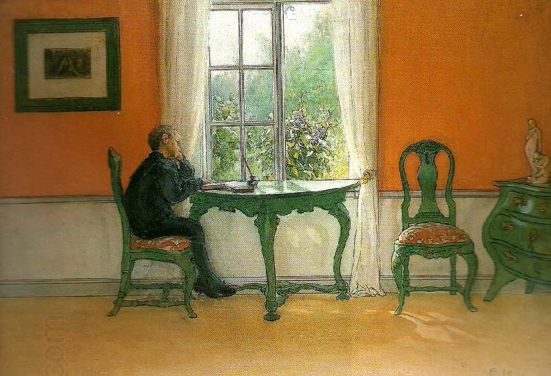 Carl Larsson ferielasning oil painting picture